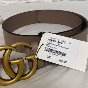 Gucci Marmont Belt Porcelain Rose